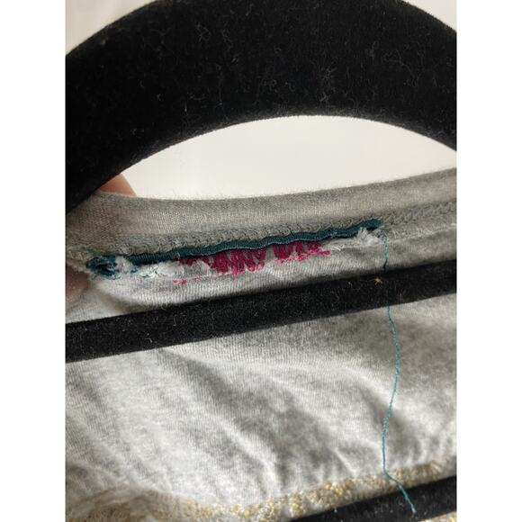 Johnny Was Gray Kemi Knit Drape Short Sleeve Blouse Top Embroidered Women's M? - Picture 3 of 5